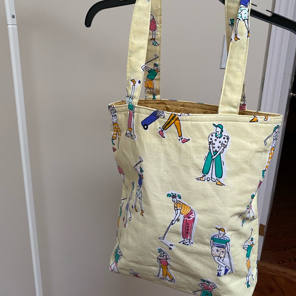 Handmade Golf Pattern Tote Bag